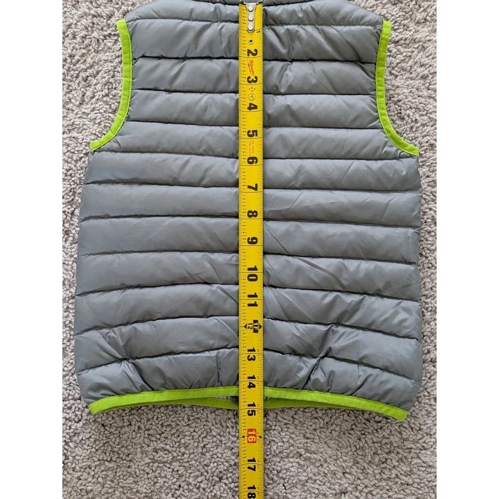 Patagonia Puffer Vest Boys 3T Gray Green Insulated Lightweight Duckdown